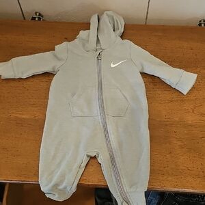 Nike Light Gray Kids Footie One Piece